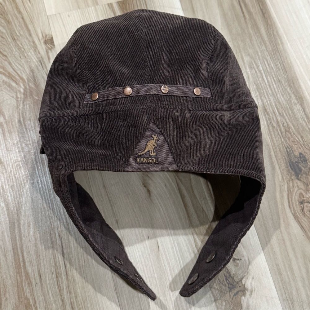 Kangol Cord Hudson Brown Corduroy Flat Cap Men’s Large